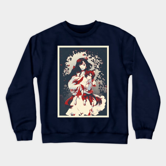 Wolf Children Family Crewneck Sweatshirt by geekmethat